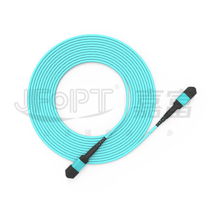 12 corde de correction à plusieurs modes de fonctionnement de polarité de l'Aqua B du câble 50/125 3.0mm LSZH de tronc du noyau MPO