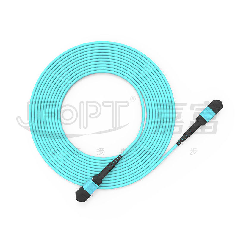 la correction de l'Aqua MTP de 3.0mm LSZH attachent le pullover OM3 OM4 OM5 de fibre de 16 noyaux à plusieurs modes de fonctionnement
