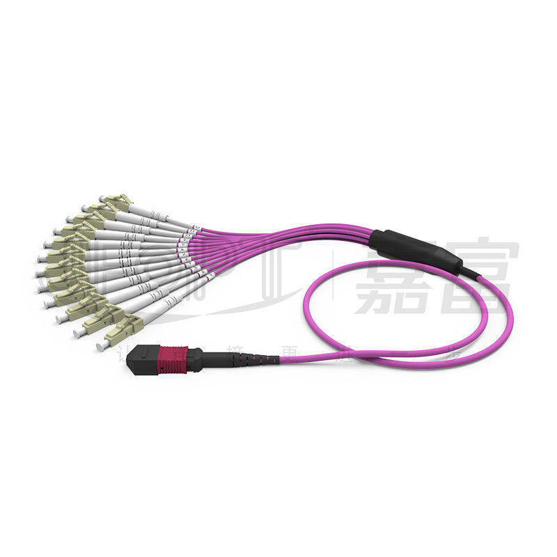 MPO - Fanout LC DX de la corde de correction d'évasion de LC 2.0mm avec l'olive standard de perte de millimètre d'agrafe