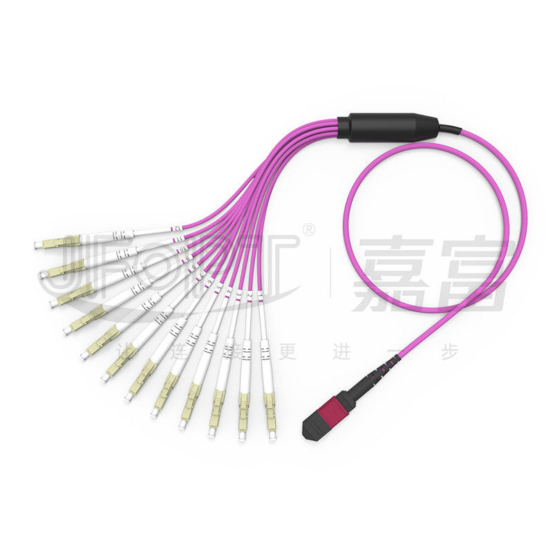 MPO - Fanout LC DX de la corde de correction d'évasion de LC 2.0mm avec l'olive standard de perte de millimètre d'agrafe