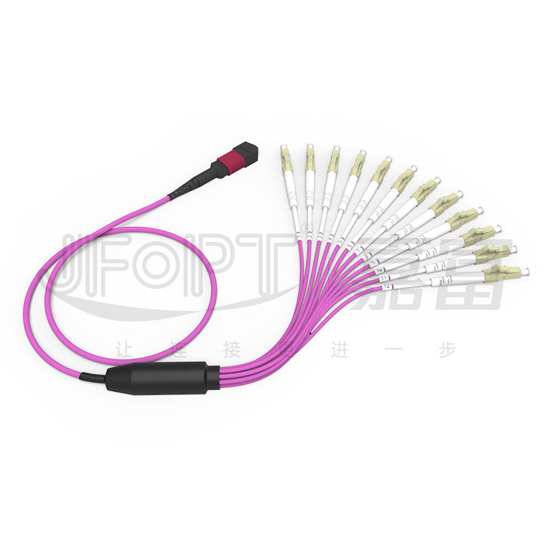 MPO - Fanout LC DX de la corde de correction d'évasion de LC 2.0mm avec l'olive standard de perte de millimètre d'agrafe