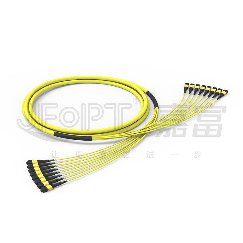 G657A1 plient perte unitaire du mode OS2 de MPO de fibre du câble optique 96 du noyau 8 de fibres peu sensibles de l'unité 12 la basse
