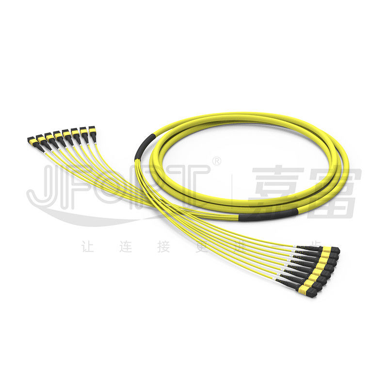 G657A1 plient perte unitaire du mode OS2 de MPO de fibre du câble optique 96 du noyau 8 de fibres peu sensibles de l'unité 12 la basse