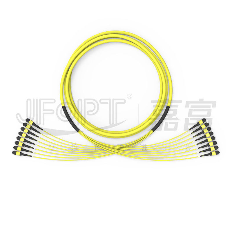 G657A1 plient perte unitaire du mode OS2 de MPO de fibre du câble optique 96 du noyau 8 de fibres peu sensibles de l'unité 12 la basse