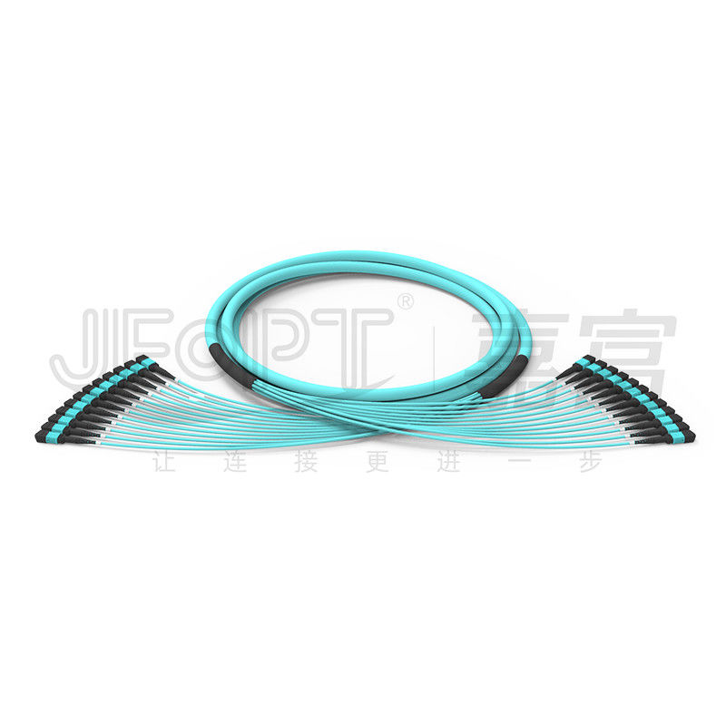 288 tronc optique à plusieurs modes de fonctionnement de fibre de PC du câble OFNR OFNP MPO de la sous unité OM3-300 Mpo des noyaux 12