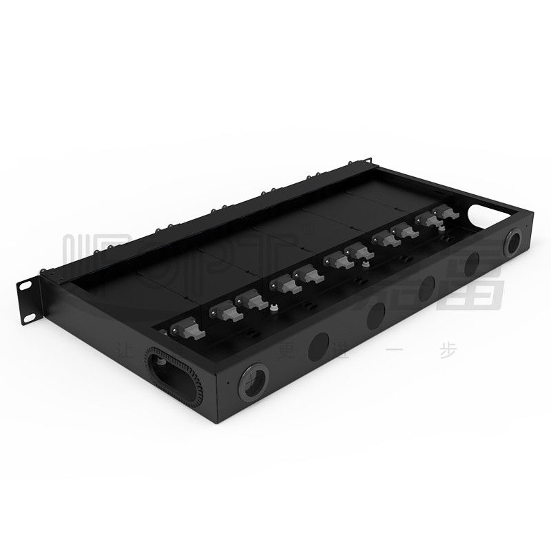 Tableau de connexion des fibres 1U standard noyaux de 19 pouces 144 avec des cassettes de 6PCS MPO-LC 24F MPO