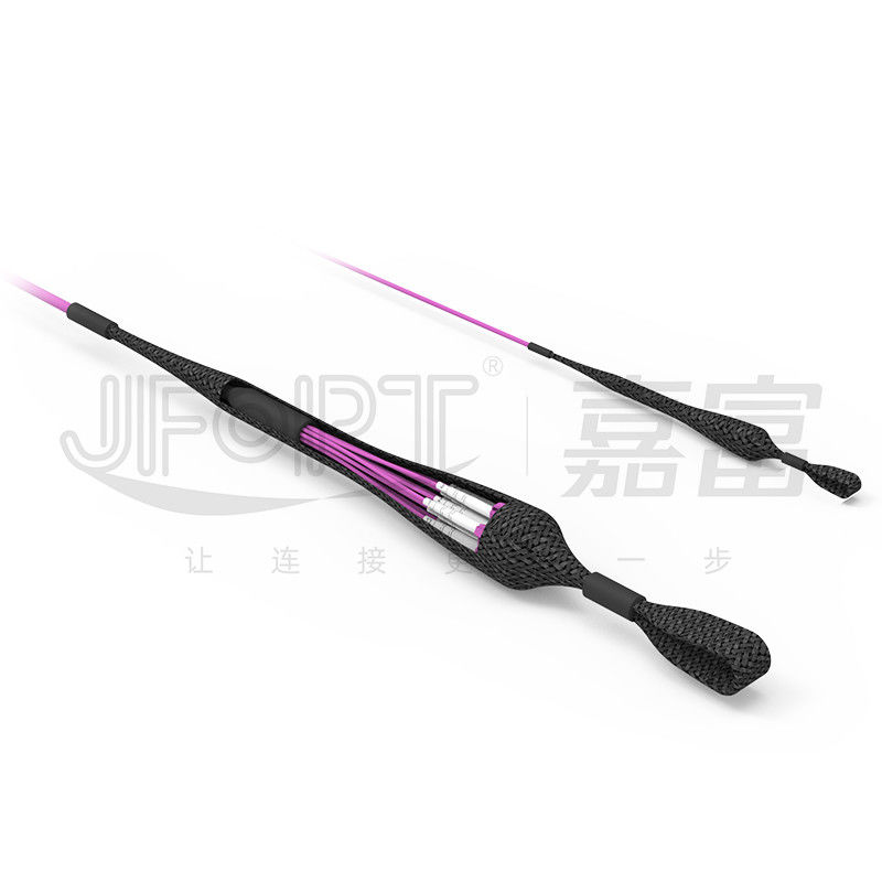 Le noyau de Mini Cable 12 a pré terminé le câble optique de fibre avec la branche à plusieurs modes de fonctionnement de la violette OM4 0.5m de connecteurs de LC UPC