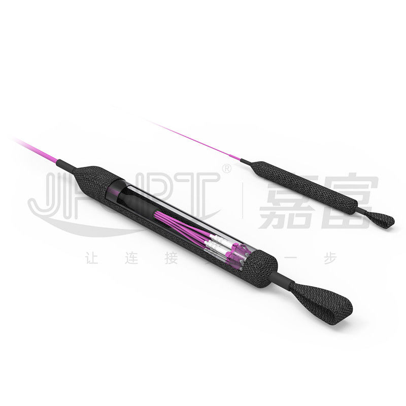 Le noyau de Mini Cable 12 a pré terminé le câble optique de fibre avec la branche à plusieurs modes de fonctionnement de la violette OM4 0.5m de connecteurs de LC UPC