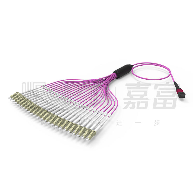 corde de correction de la branche MTP de 2.0mm LC MTP-LC 24 noyaux corde de correction de fibre de 3.0mm OM4