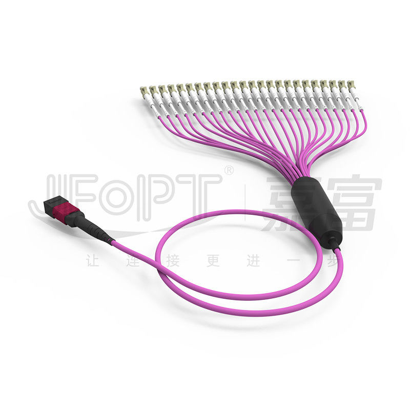 corde de correction de la branche MTP de 2.0mm LC MTP-LC 24 noyaux corde de correction de fibre de 3.0mm OM4