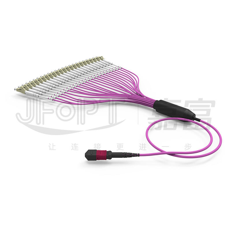 corde de correction de la branche MTP de 2.0mm LC MTP-LC 24 noyaux corde de correction de fibre de 3.0mm OM4