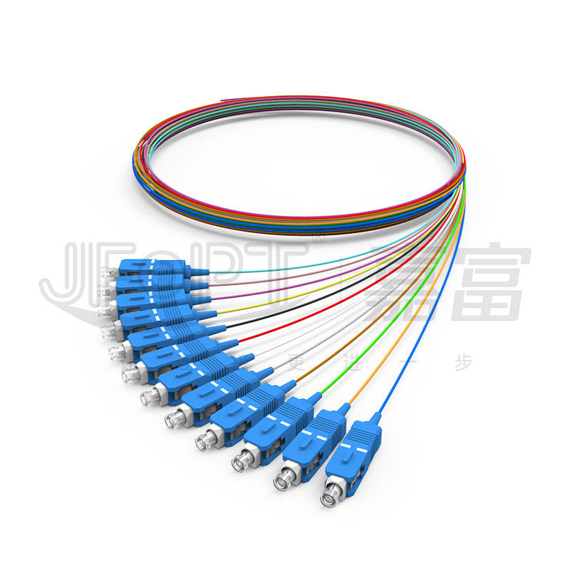 Mode unitaire protégé 0.6mm serré optique de fibre du câble 0.9mm de fibre de PVC LSZH Hytrel/à plusieurs modes de fonctionnement d'intérieur