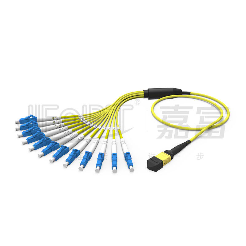 12 fibres duplexent Aqua à plusieurs modes de fonctionnement du câble MPO-LC/SC/FC/ST le 50/125 3.0mm LSZH d'évasion de MPO