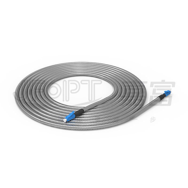 Écrasez la corde de correction blindée en spirale externe blindée d'intérieur de câble optique de fibre de 6.0mm