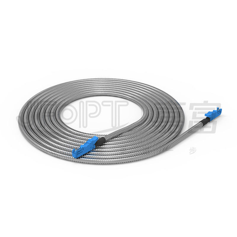 Écrasez la corde de correction blindée en spirale externe blindée d'intérieur de câble optique de fibre de 6.0mm