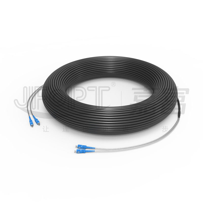 Câble tactique d'Ofc de fibre de fibres tactiques blindées simples du câble optique 2-4 personnalisable