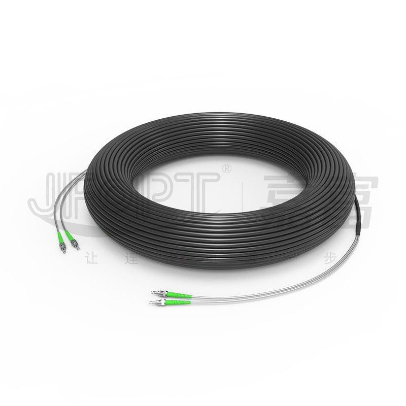 Câble tactique d'Ofc de fibre de fibres tactiques blindées simples du câble optique 2-4 personnalisable