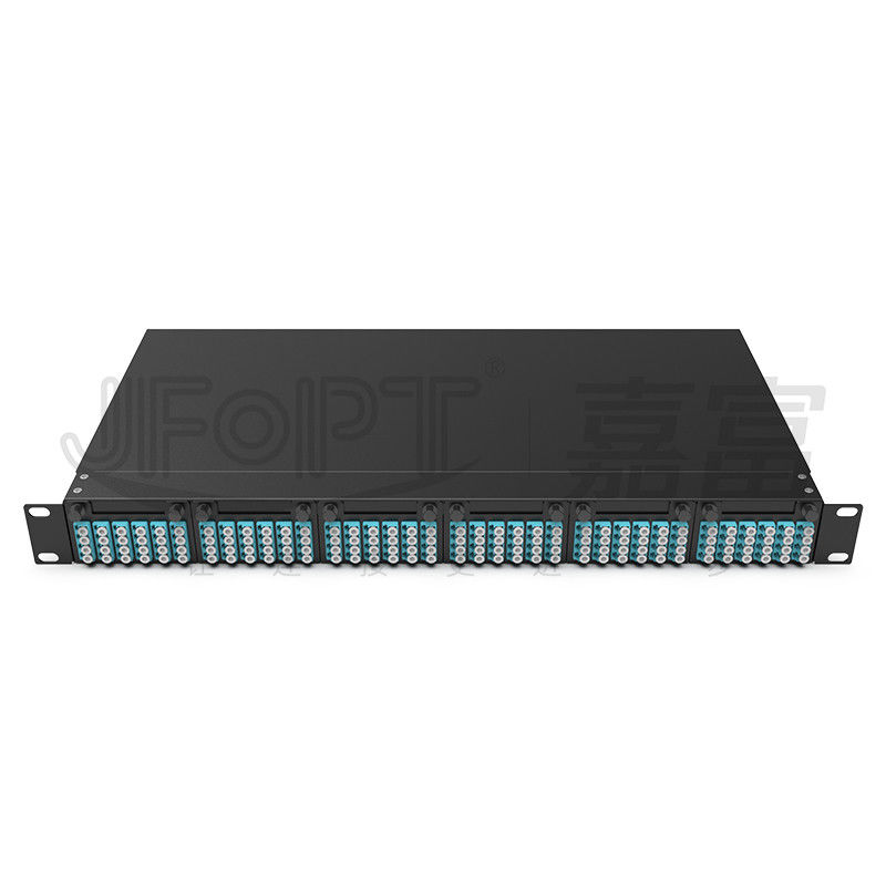 Cassettes MPO du panneau de brassage de fibre de bâti de support 6pcs avec 1pc 24 noyaux ou câble de MPO-LC de 2pcs 12 noyaux