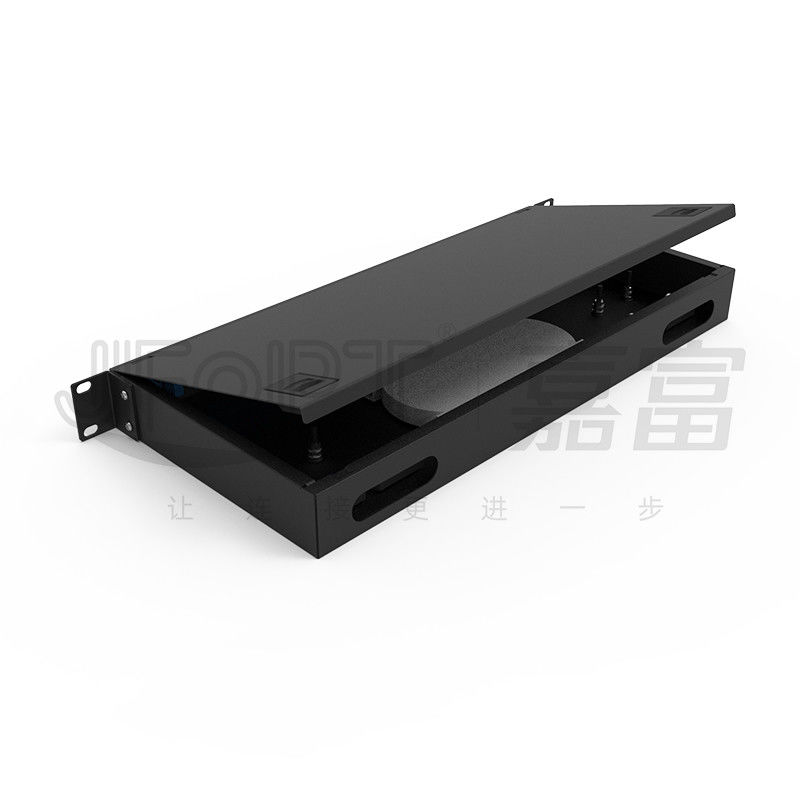 le tableau de connexions gauche de bâti de support du tableau de connexions de 1U ToolLess 24 LC duplexent 48 fibres