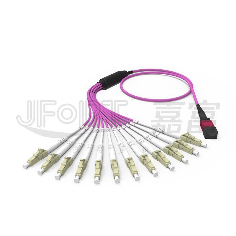 Mini MPO corde de correction de fibre de la branche MPO du câble 2.0mm d'évasion de MPO-LC 3,0