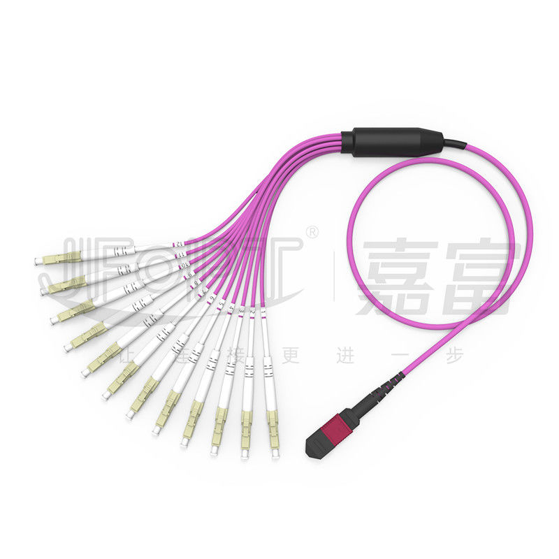 Mini MPO corde de correction de fibre de la branche MPO du câble 2.0mm d'évasion de MPO-LC 3,0