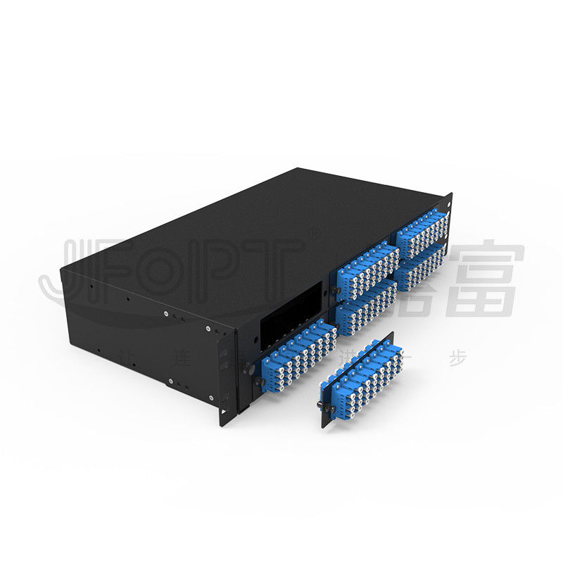 2U glissant le plateau de épissure de fusion ultra mince de fibres du tableau de connexion des fibres de bâti de support LC QX 196