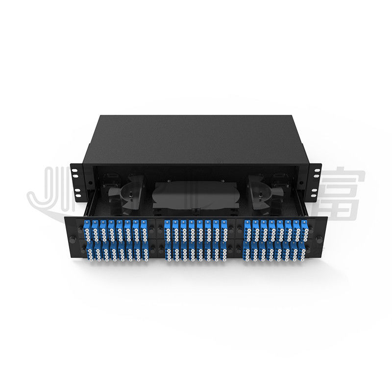 2U glissant le plateau de épissure de fusion ultra mince de fibres du tableau de connexion des fibres de bâti de support LC QX 196