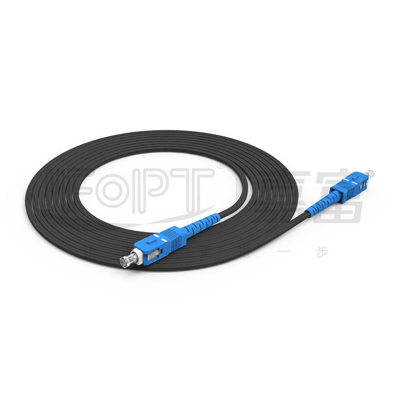 Cable à fibre optique auto-supportant renforcé en FRP à tampon étroit SC-SC à noyau unique G657A1/A2