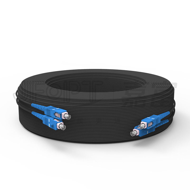 Cable à fibre optique auto-supportant renforcé en FRP à tampon étroit SC-SC à noyau unique G657A1/A2