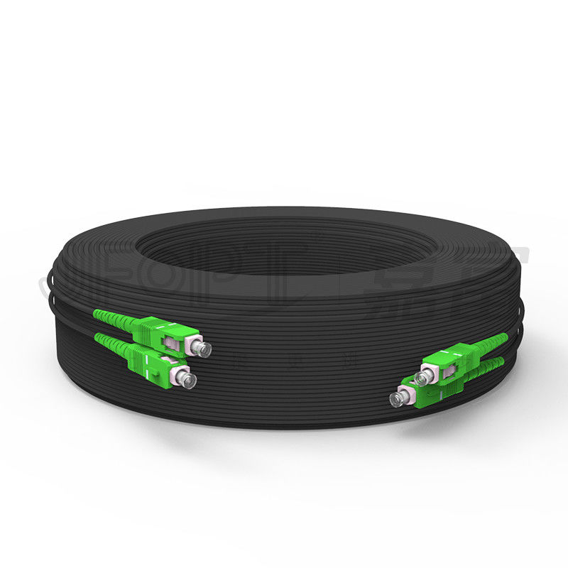 Cable à fibre optique auto-supportant renforcé en FRP à tampon étroit SC-SC à noyau unique G657A1/A2