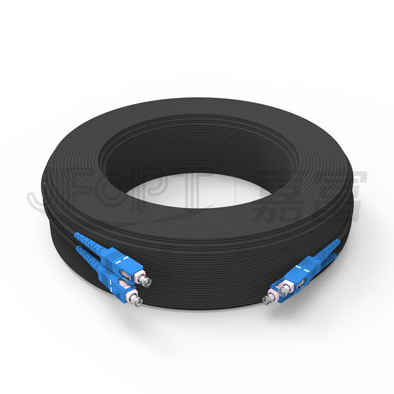 Cable à fibre optique auto-supportant renforcé en FRP à tampon étroit SC-SC à noyau unique G657A1/A2