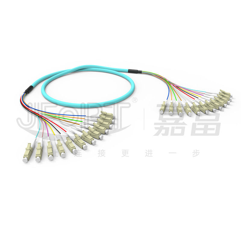 10 Gigabit Branch à ruban Multimode Cord de patch 2-24 Noyaux OM3/OM4 Aqua LSZH Branch 2.0/3.0mm