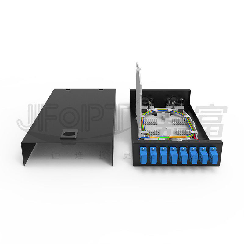 Boîte de terminaison de fibre optique de type verrouillage bureau/mur SC/LC/FC/ST 8-12 ports Noir