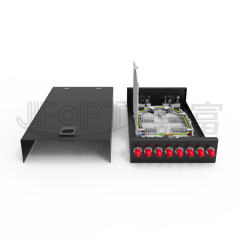 Boîte de terminaison de fibre optique de type verrouillage bureau/mur SC/LC/FC/ST 8-12 ports Noir
