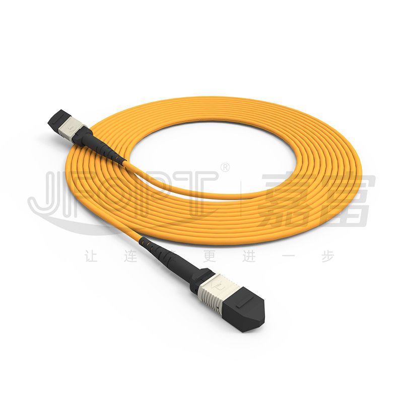 850nm Multimode Ferrule à faible perte MPO câble de tronc Multi-cœur Cordon de patch en fibre optique