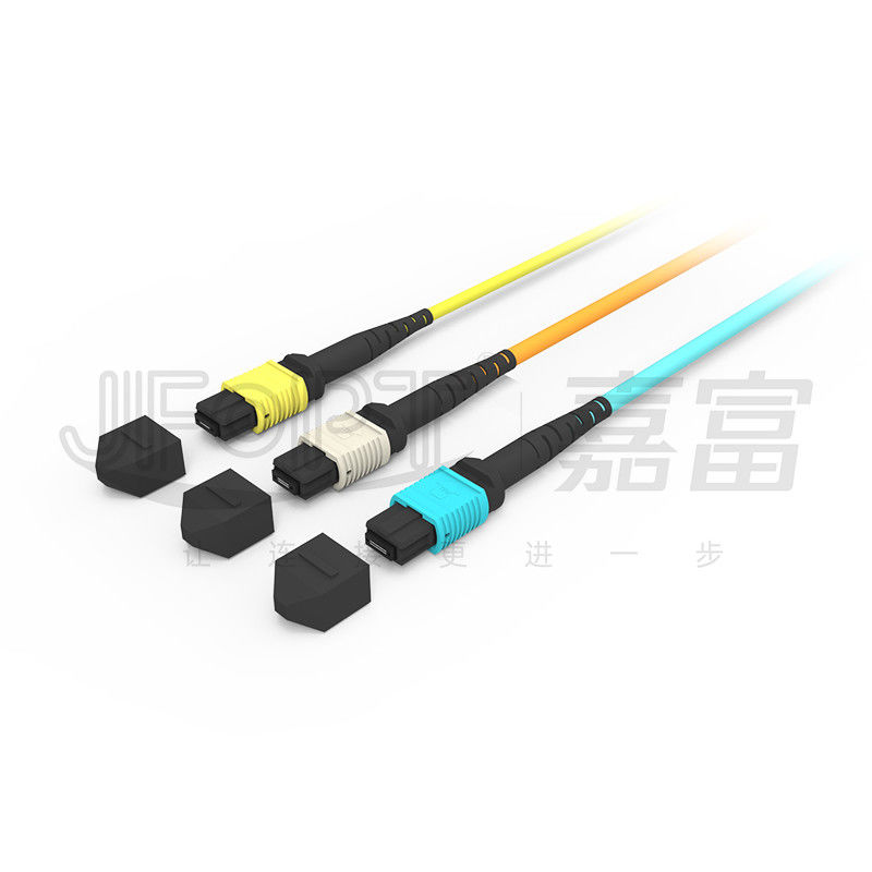 850nm Multimode Ferrule à faible perte MPO câble de tronc Multi-cœur Cordon de patch en fibre optique