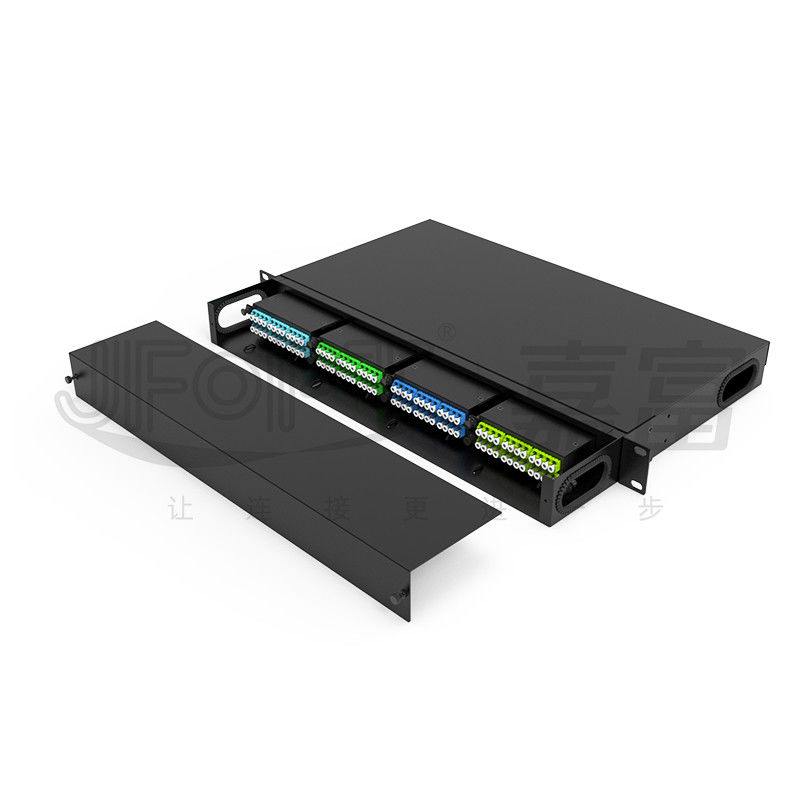 19 pouces 1U 96 noyau 4 pièces boîte de module MPO Panneau de patch ODF avec séquence de fil standard par défaut