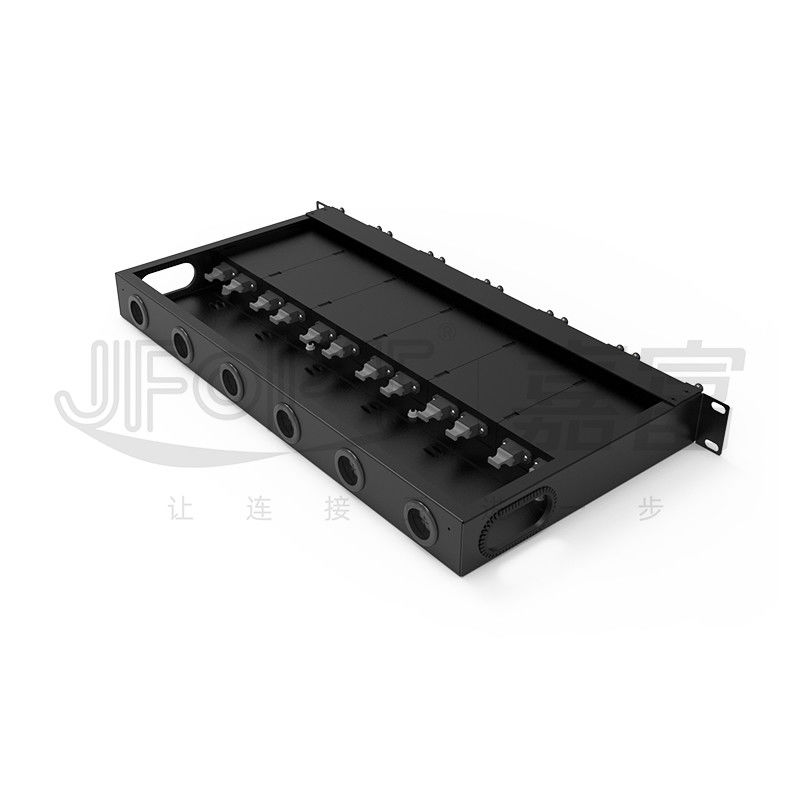 1U MPO-LC G657A1 144 Noyaux Densité Boîte de jonction haute densité avec adaptateur LC châssis en acier laminé à froid