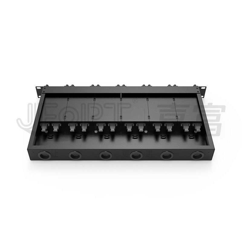 1U MPO-LC G657A1 144 Noyaux Densité Boîte de jonction haute densité avec adaptateur LC châssis en acier laminé à froid