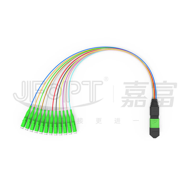 MPO-LC 0.9mm 12Cores Breakout Cable Longueur personnalisée SM G657a1 Fibre Module à fibres multiples Adaptateur de boîte de patch Cord