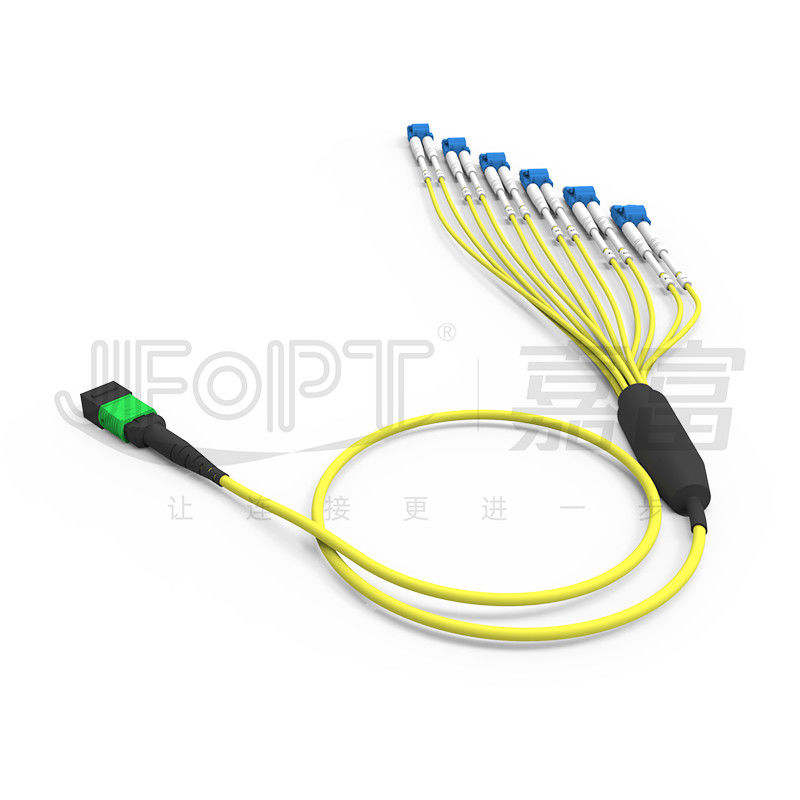 Conception de longueur inégale MPO-LC s'adapte aux environnements de câblage complexes SM Breakout Cable 12 Fibre personnalisable LC DX Patch Cord