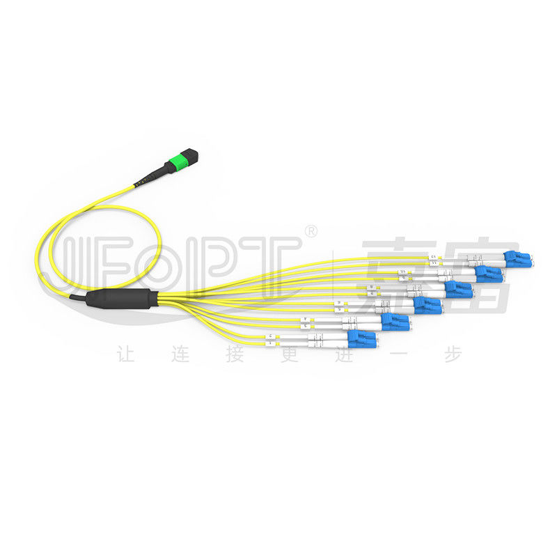 Conception de longueur inégale MPO-LC s'adapte aux environnements de câblage complexes SM Breakout Cable 12 Fibre personnalisable LC DX Patch Cord