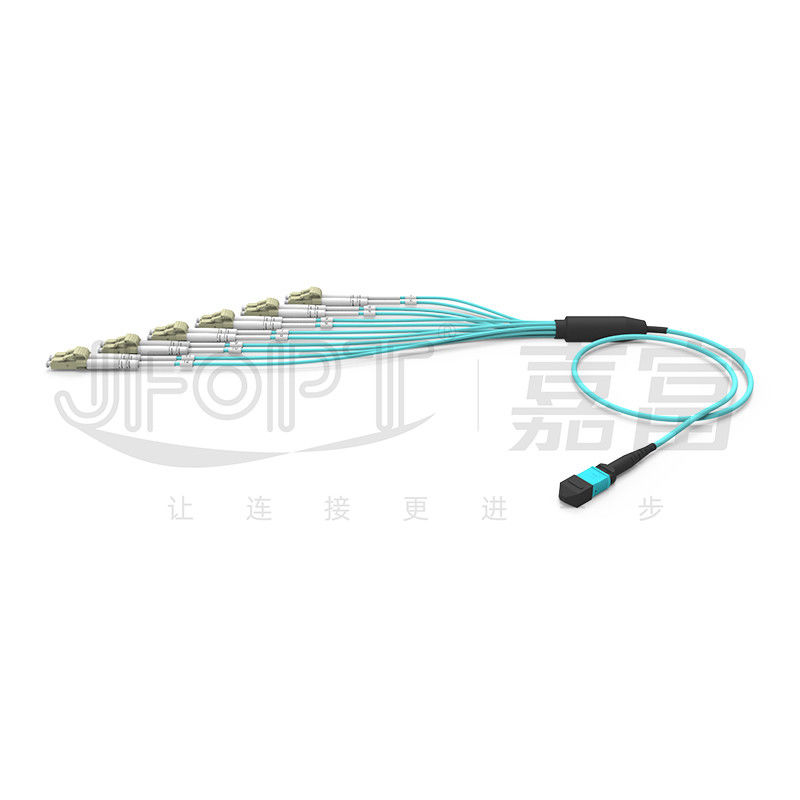 Cable de rupture MPO sans câble de patch avec connecteur LC 12 fibres OM3 OM4 MPO unique